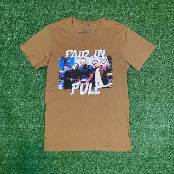 Paid in Full Movie Tee Brown Tan Small 90s Film Gangster Crime Drama - Picture 2 of 4